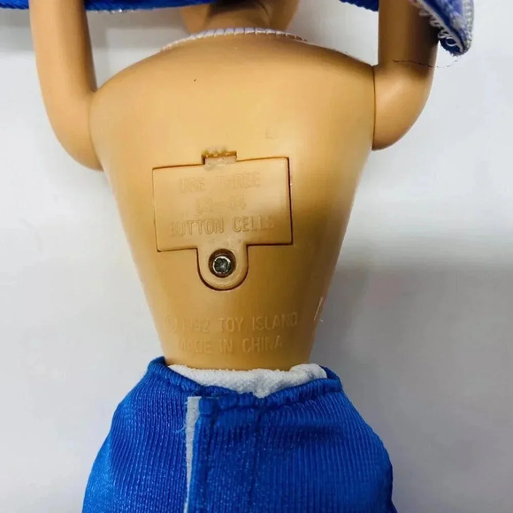 1992 TOY ISLAND Let's Talk Doll 3 Piece Suit 12" Tall Blond Hair Blue Eyes Used - Picture 7 of 12